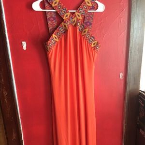 Orange maxi dress