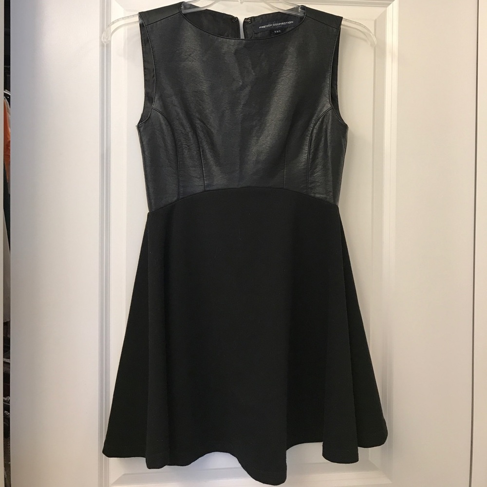 French Connection Faux Leather Dress