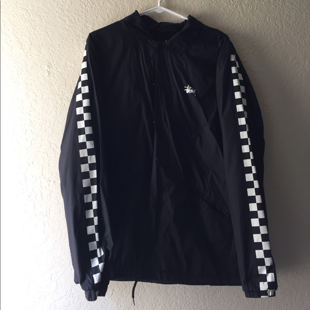 STUSSY COACH CHECKERED JACKET SIZE MEDIUM