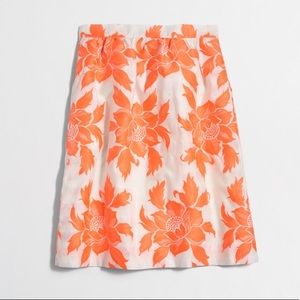 🍊 J.Crew Factory orange floral skirt 🍊