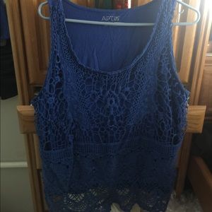 Lacy blue top