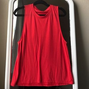 ALO YOGA red/orange Muscle Tank