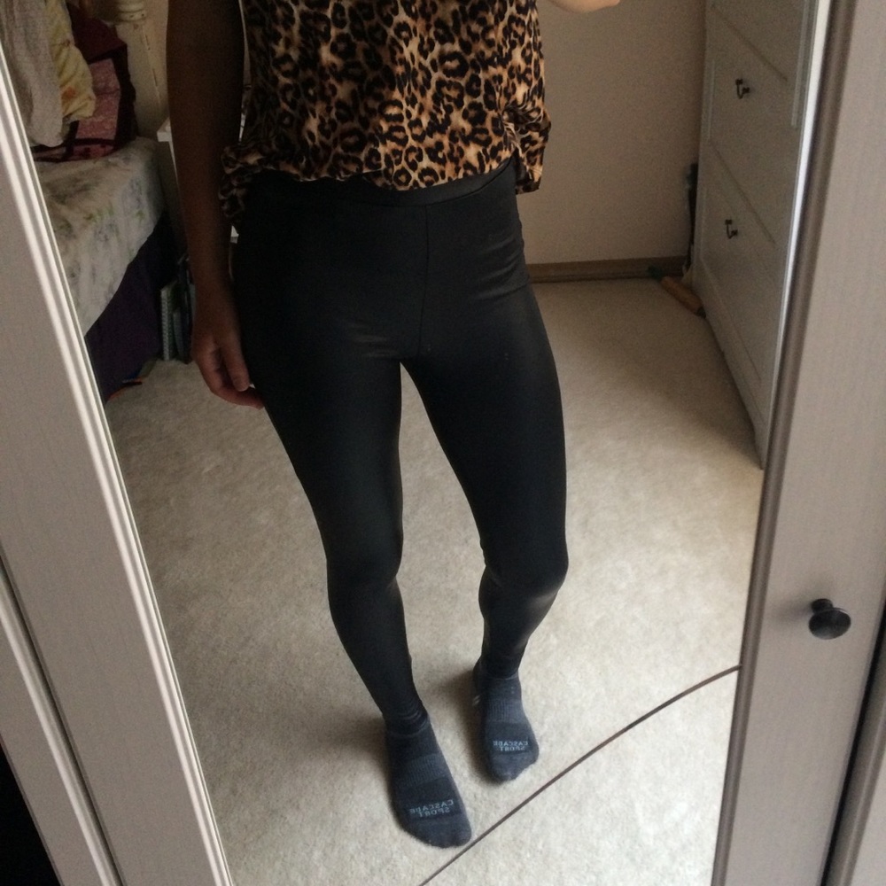 Leather leggings