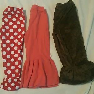 3 Boutique ruffle bottom pants toddler girl 4t