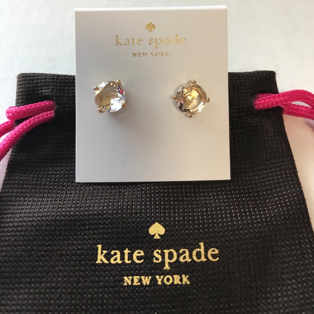 Kate Spade gold/crystal Earrings NWT