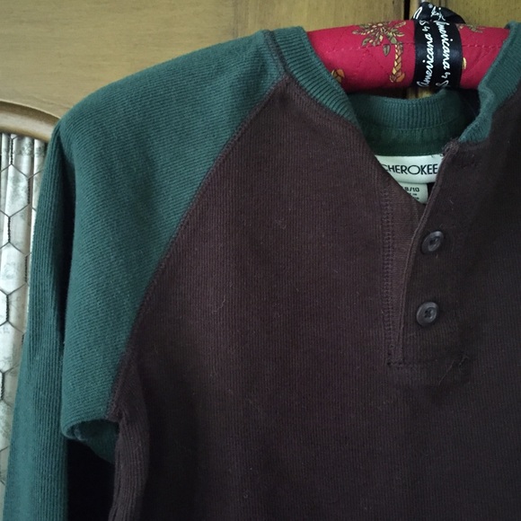 Boys Green & Brown Sleeved Jersey - Picture 2 of 4