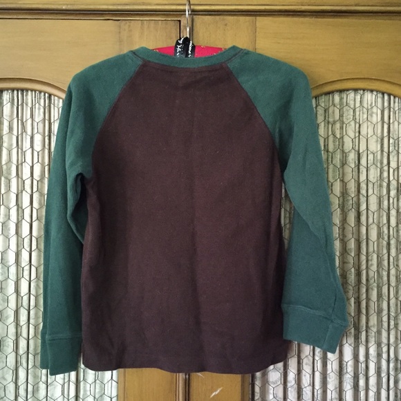 Boys Green & Brown Sleeved Jersey - Picture 3 of 4