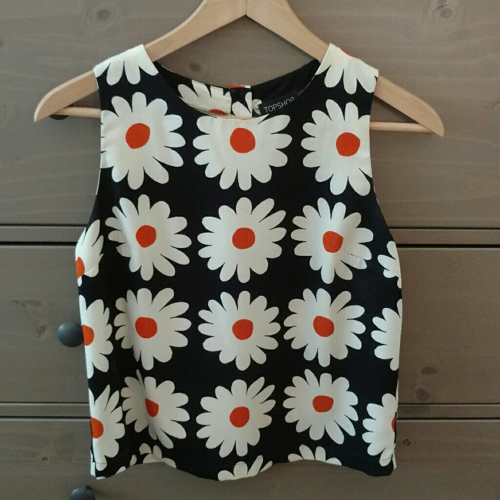 TOPSHOP Daisy Print Top