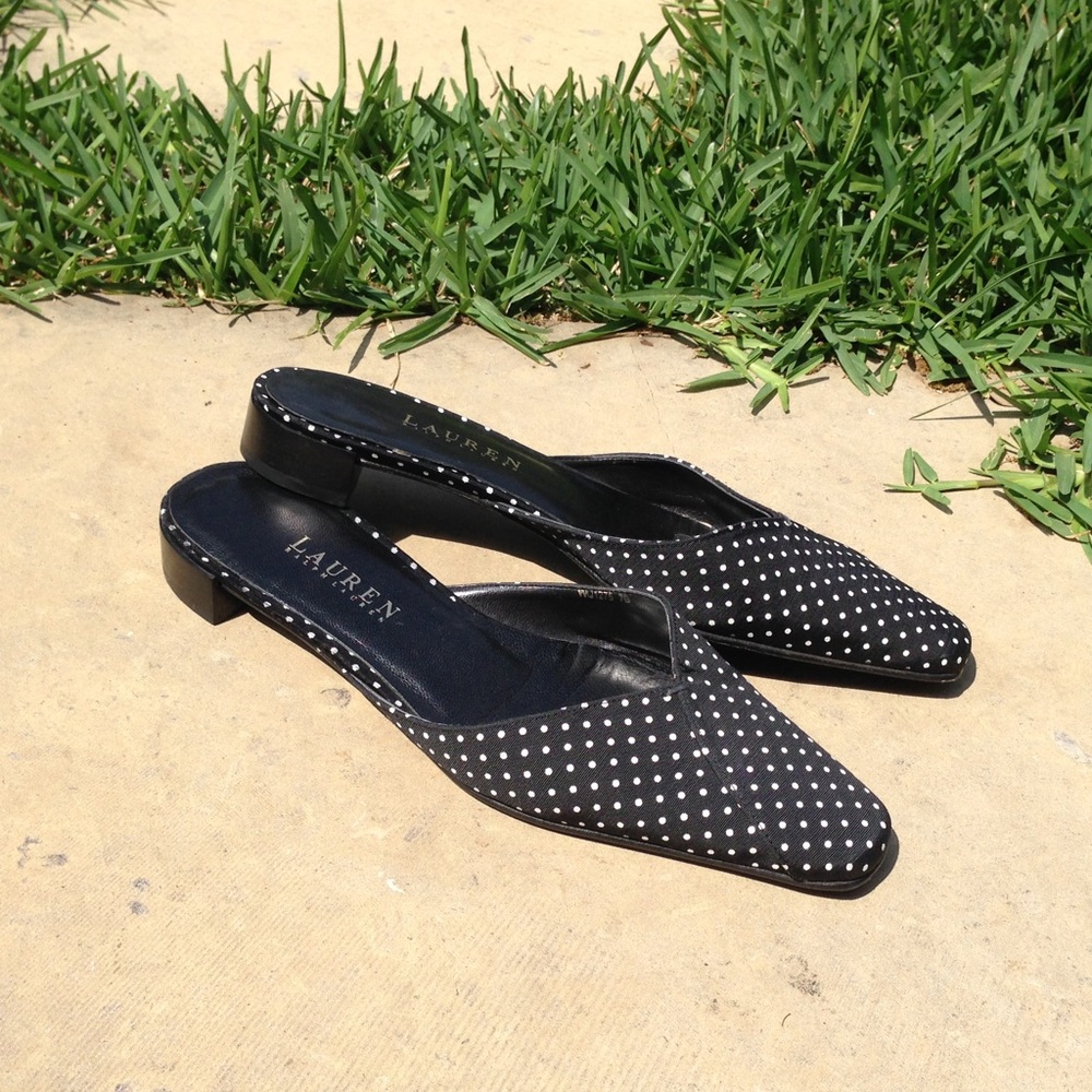 *SOLD* J-Crew/ Ralph Lauren Everydy Polka-dot Mule