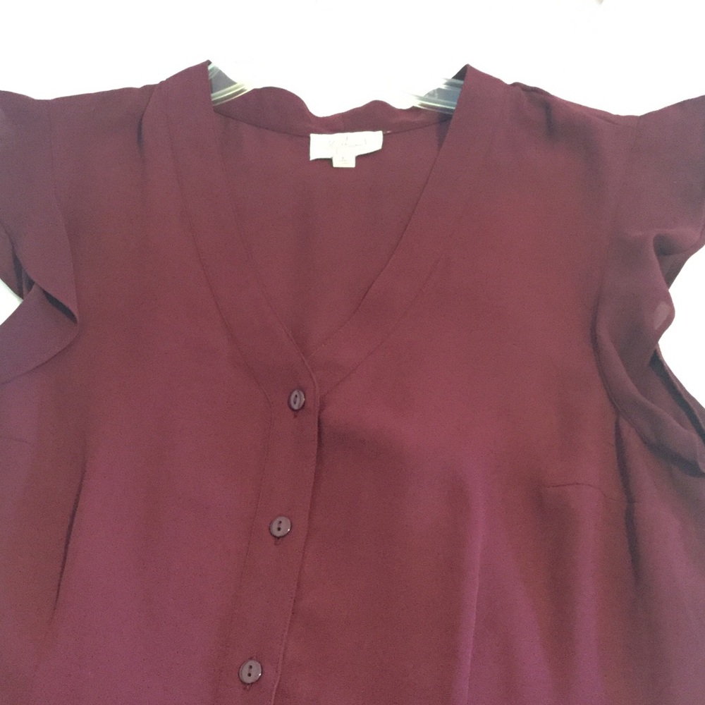 Maroon blouse. Worn once. Size L.