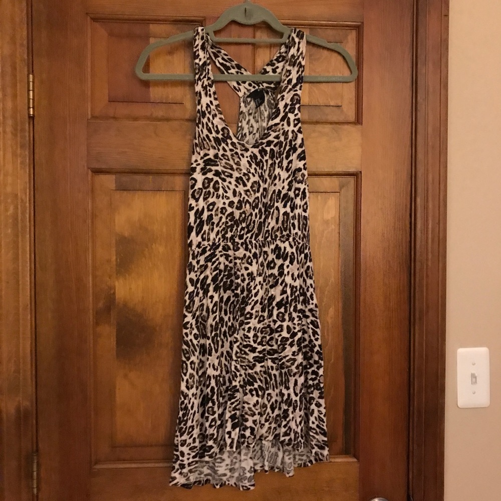 Leopard print racerback summer dress