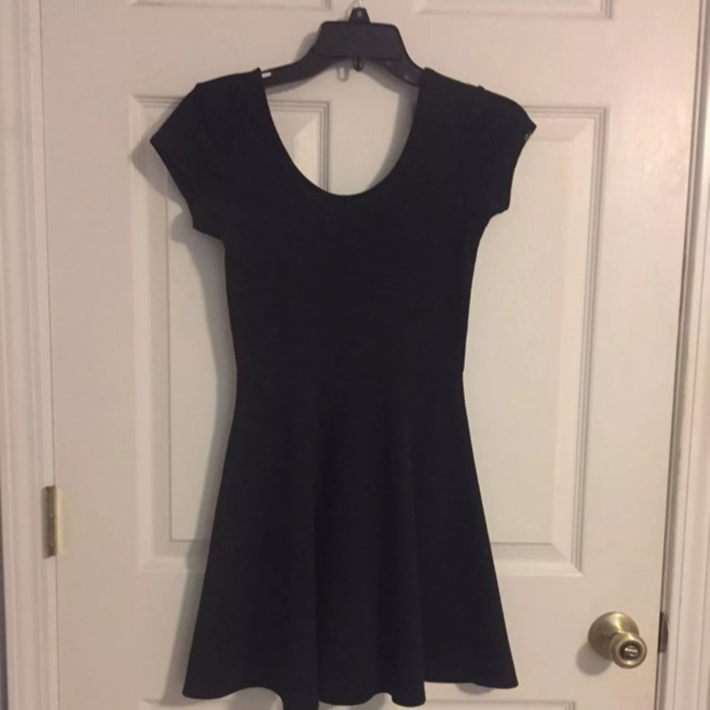 black mini dress