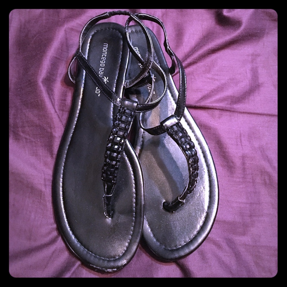 Monetgo Bay club black sandals!