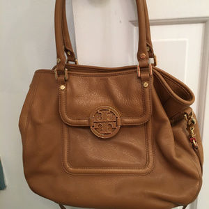 TORY BURCH AMANDA Classic BROWN Leather Shoulder