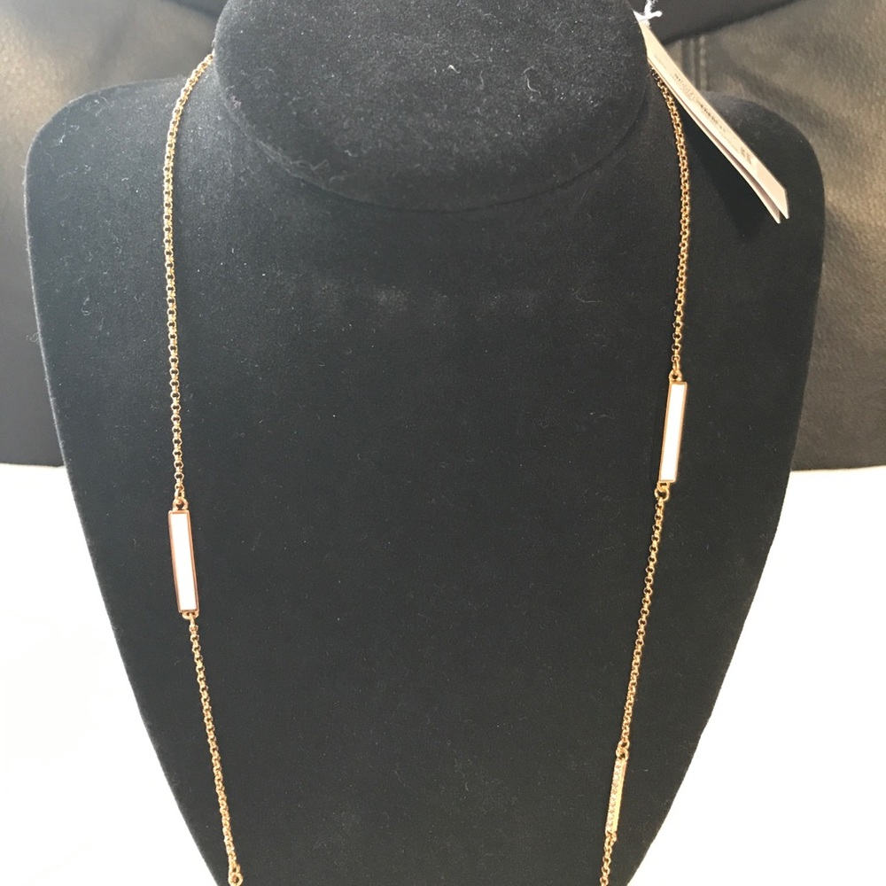Kate Spade gold and white necklace NWT