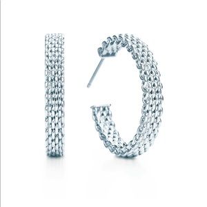 Tiffany's Somerset Mesh Hoop Earrings
