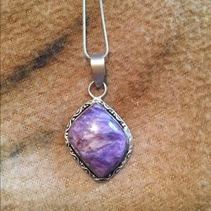 Charoite pendent necklace