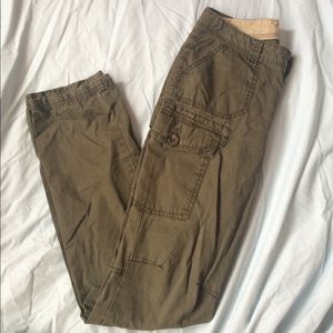 Olive cargo pants from Banana Republic