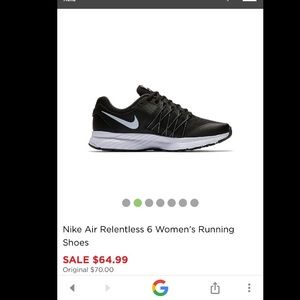 NIKE Relentless 6 sneaker. Size 8.5.
