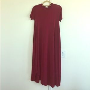 ROOLEE Midi T-shirt Dress in Wine