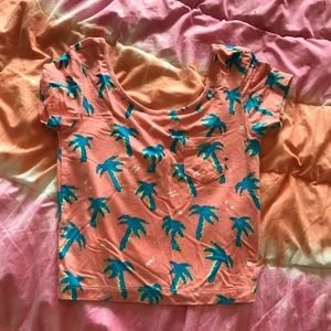 Palm tree crop top