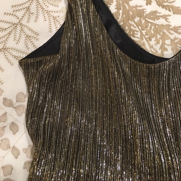 Gold Ruffle Dress - Picture 2 of 2