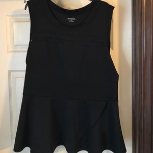 Fancy mesh on top dressy sleeveless top