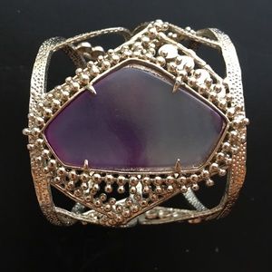 Kendra Scott cuff with purple agate