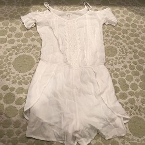 Pure White XS Off The Shoulder Romper