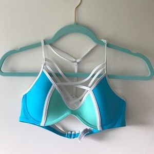 VS Pink cross cross string bikini top