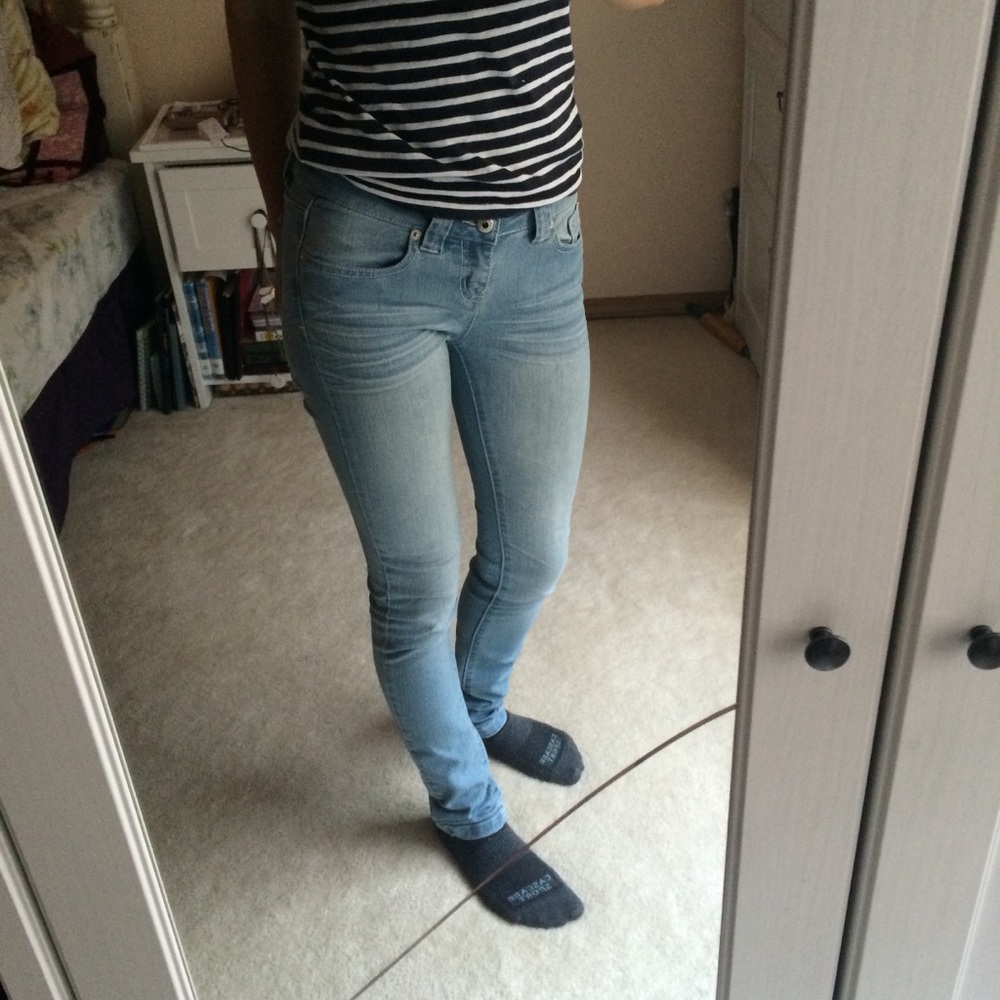 Light blue skinny jeans
