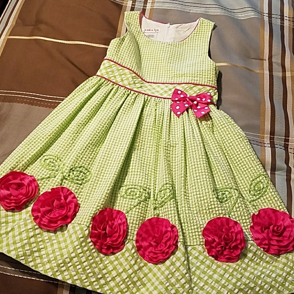 Girls Fun Green Dress