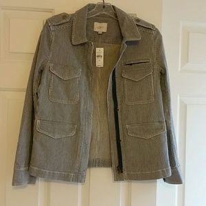 Loft Striped Jean Jacket