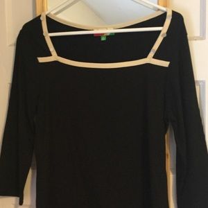 Modcloth Fervour black and ivory top. NWOT.