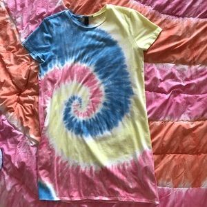 Tie dye tee shirt dress