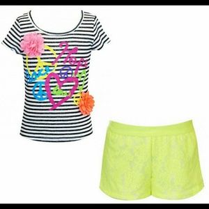 Baby Sara NWT Power Lines Short Set Outfit