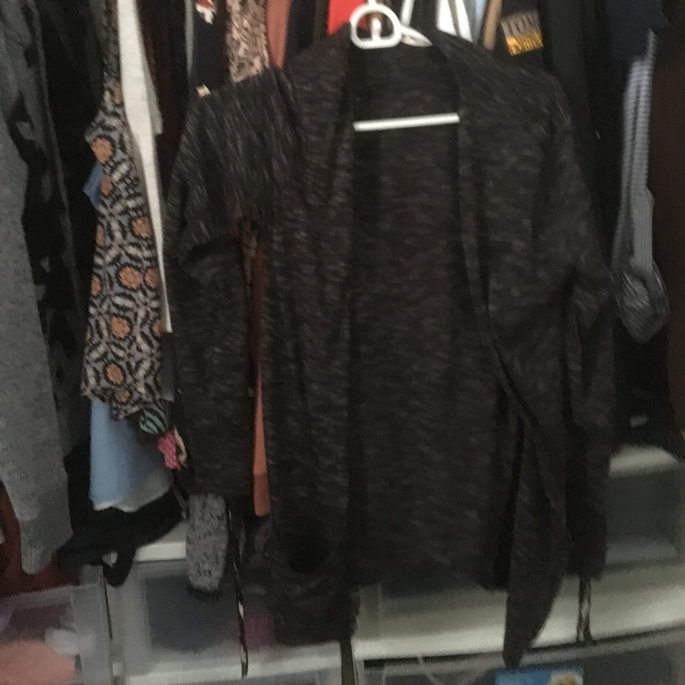 black cardigan