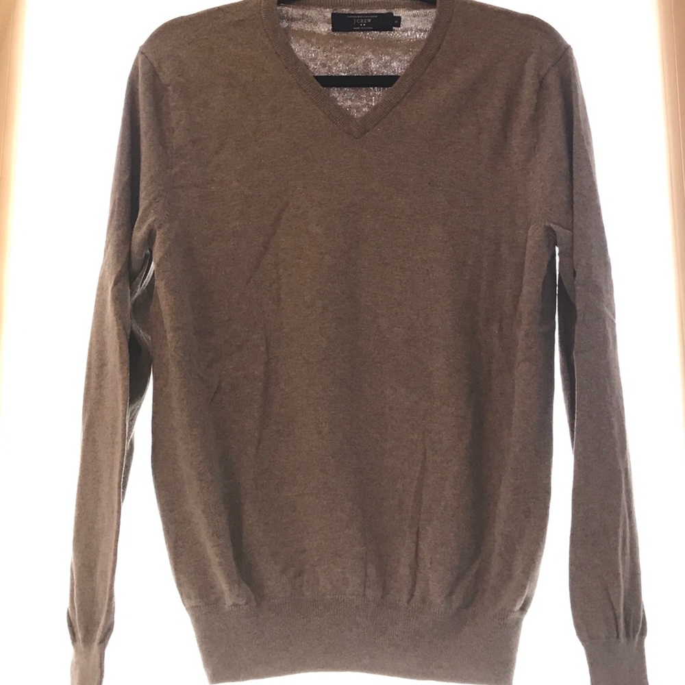 JCREW Men's Brown Cotton/Cashmere Sweater SZ S