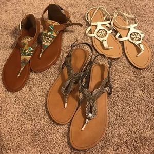 Women's Size 10 Sandal Bundle Lot