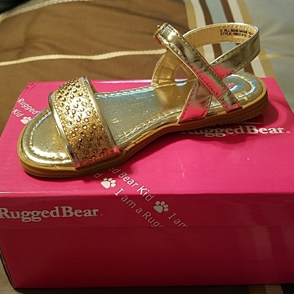 Girls Gold Sandals