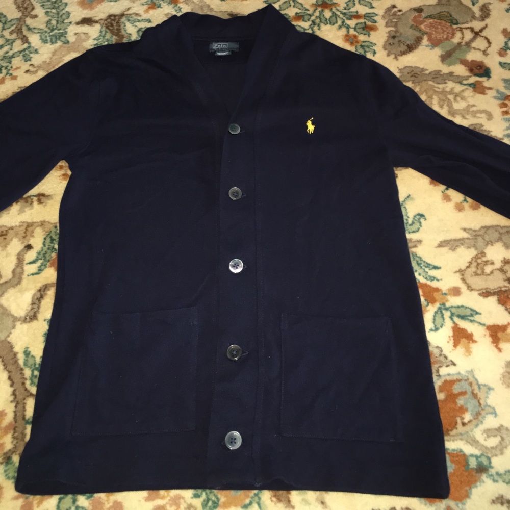 polo navy cardigan
