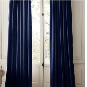 Navy Velvet Drapes
