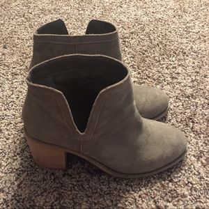 Urban outfitters suede cut out booties