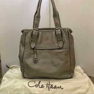 VINTAGE XL COLE HAAN LEATHER TOTE
