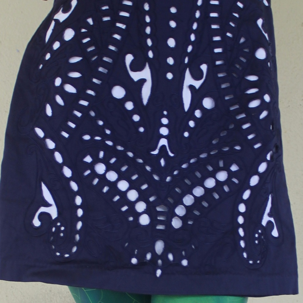 2 x HP! I. Madeline Anthropologie Navy Cut Out - Picture 4 of 8