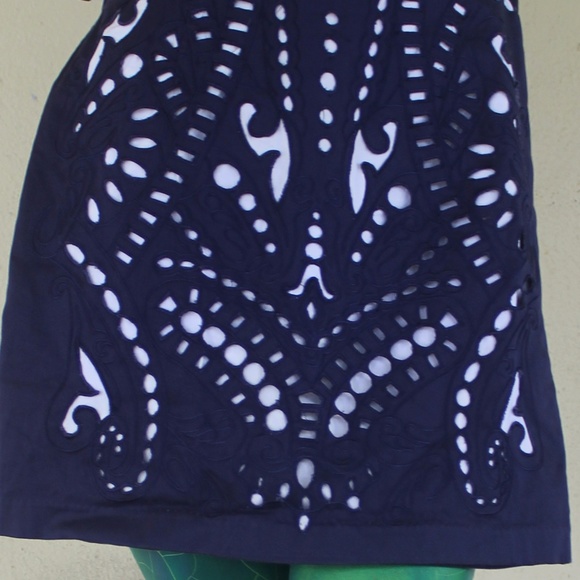 2 x HP! I. Madeline Anthropologie Navy Cut Out - Picture 4 of 8