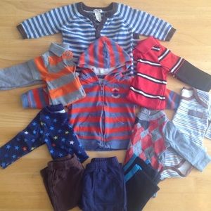 🎉SALE 10 piece Baby Boy Long Sleeve +Pants Bundle