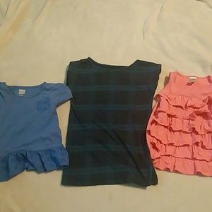 Toddler girl 3t 1 dress 2 tops gymboree & old navy