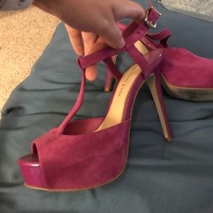 Purple Suede Pumps