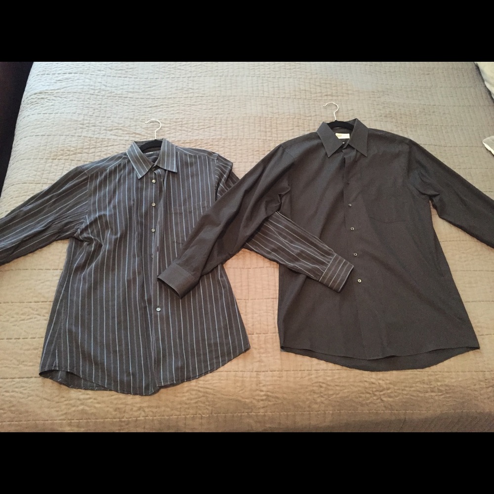Van Heusen/Alfani Black Dress Shirts